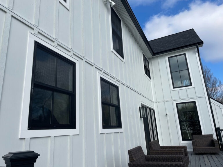 Home with James Hardie Siding, New Windows installed by Preferred Home Improvement in Ambler, PA