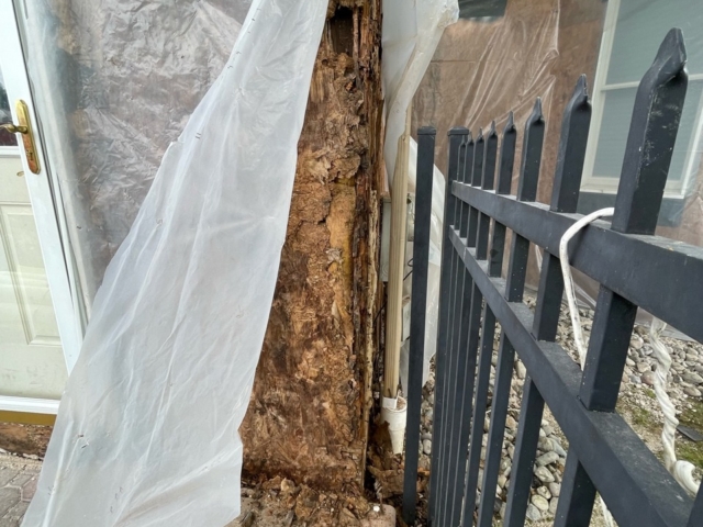 Wood Rot from Damaged Stucco